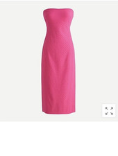 J.Crew Strapless Pink Matelassé Sheath Dress Sz 6 NWT
