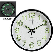 Wanduhr Leuchtend Quartzuhr Rund Wanduhr Ohne Tickgeräusche Uhr Hängeuhr Lautlos