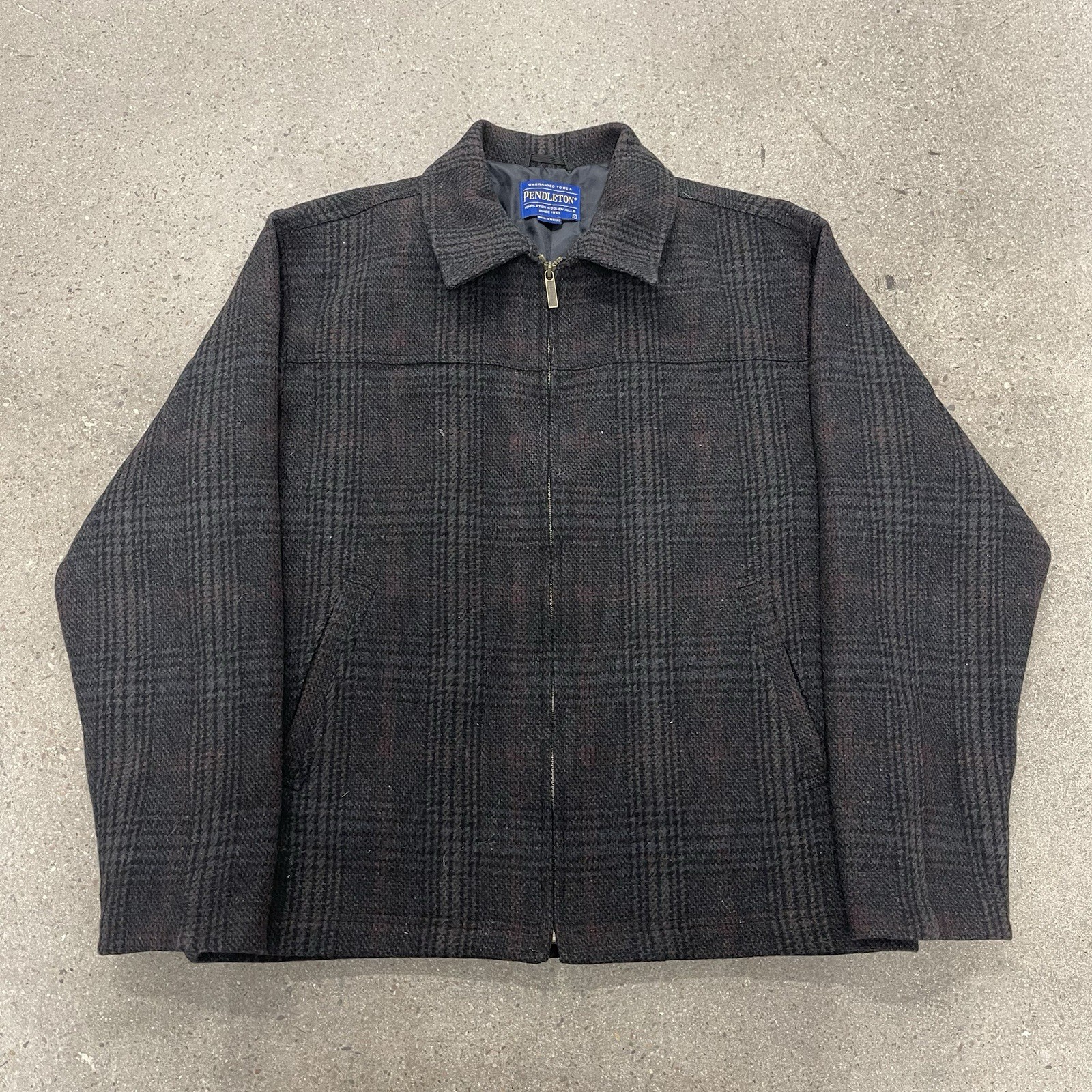 Pendleton Full Zip Wool Jacket Size Large Plaid - image 1