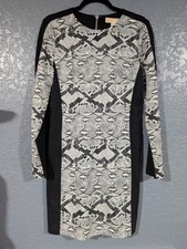 Michael Kors Long Sleeve Snake Print Dress sz6 NWT