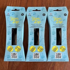 NEW Coats & Clark Yarn Zip Zippers 9in Black LOT OF 3 and FREE SHIPPING 