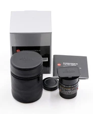 LEICA SUMMICRON-M 35mm F/2 ASPH LENS WITH HOOD, CAPS, CASE AND BOX 11673 6 BIT