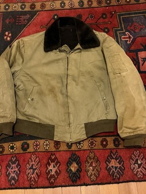 Vintage 1940's USAF B-15 Type Flight Jacket Canvas WW2 WWII Air