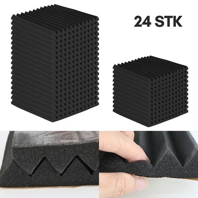 24-72x Akustikschaumstoff Pyramide Schallabsorber Selbstklebend 30x30cm Absorber