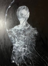 Original Painting By Chris Butler “Visitor” Acrylic On Canvas 40x30
