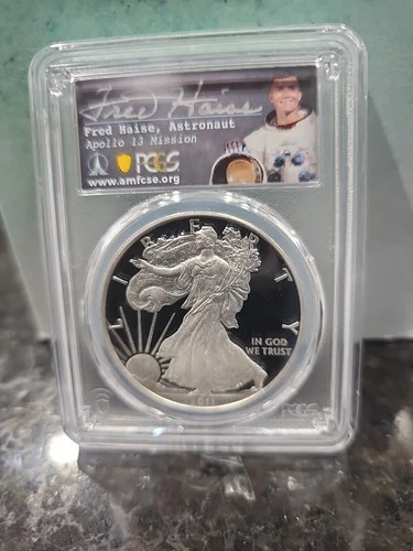 2011 W $1 American Silver Eagle PCGS PR70 FRED HAISE - Low Pop