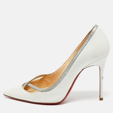 Christian Louboutin White Leather Princess Pumps Size 35