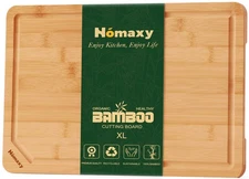 Homaxy Extra Large Organic Bamboo Cutting Boards for Kitchen, 18"x12" Wooden ...