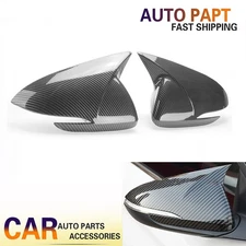 Carbon Firber Rear View Side Door Mirror Cover CapFor Hyundai Elantra 2016~2019