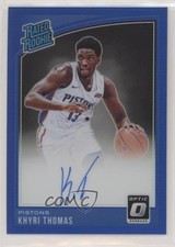 2018 Donruss Optic Rated Rookie Blue Prizm Signatures /49 Khyri Thomas Auto ht2