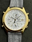 Vtg New 1992 SEIKO Alarm USA Time Zones Men’s 42mm Quartz Watch Gold 5T50-6A09