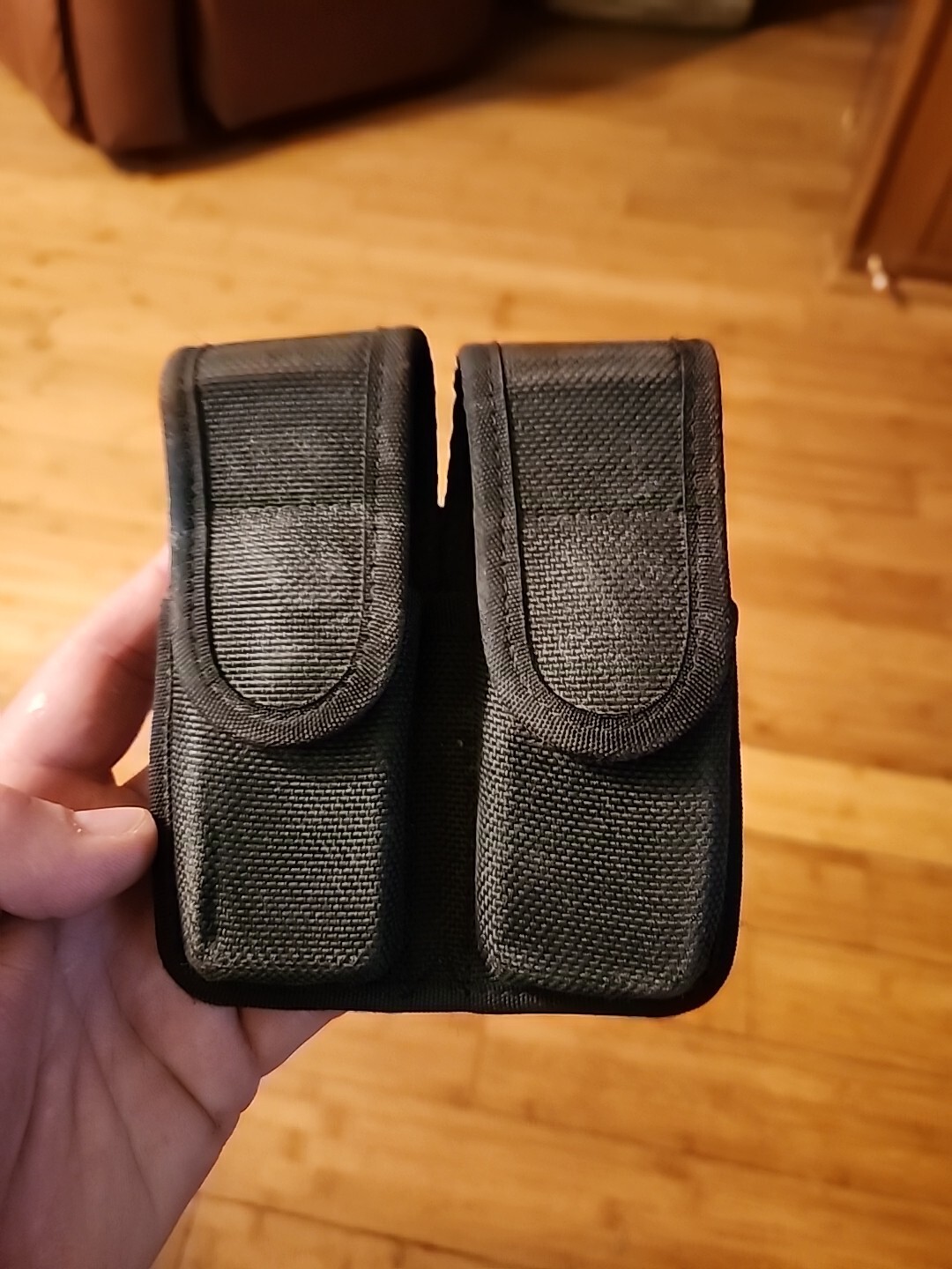 BIANCHI ACCUMOLD NYLON DOUBLE MAGAZINE POUCH SIZE 2 GLOCK SIG VGUC-image