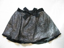 190448 Girl  s 3T OLD NAVY Black Silver Glitter Tulle Mesh Party Skirt EUC
