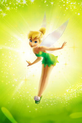 Tinker Bell Animation Tink Pixie Dust Cartoon Wall Art Home Decor