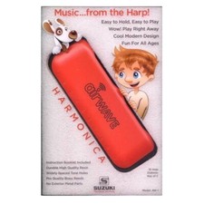 Suzuki AW-1R Airwave Red Harmonica Key of C w/Instruction Bk w/Red Carrying Case