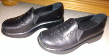 VINTAGE 90s DANSKIN SLIP ON BLACK SHOES ROCK BACK HEEL COMFY 9 B