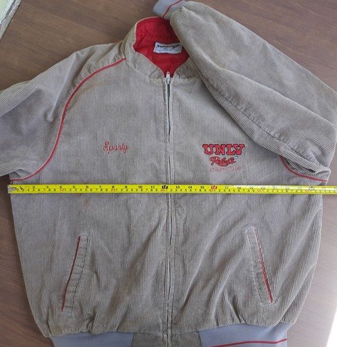 RARE Vintage UNLV Rebels Athletic Club Corduroy Bomber Jacket Swingster XL - Picture 12 of 15