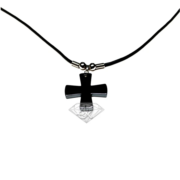 Collar colgante cruz celta hematita Accents Kingdom para hombre Foto 3 de 4