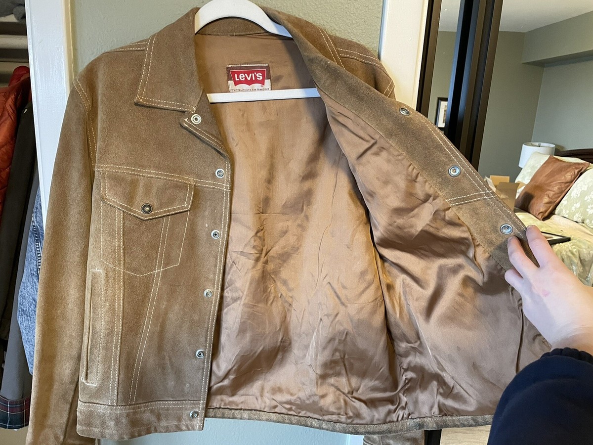 Levi's Suede Trucker Jacket, M, Collectors Item | eBay