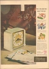 1946 Vintage ad  Telechron Electric Clocks`retro photo Art Cartoon       071819