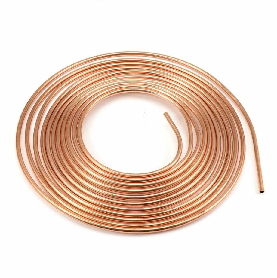 Kit de tubería de línea de freno de coche rollo bobina de níquel acero zinc zinc 1 pieza 25 pies 1/4" OD Foto 3 de 4