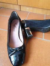 Scarpe donna decolte' scamosciate colore nero n.37 tacco 5 