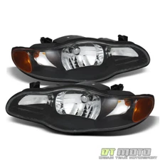 Blk 2000-2005 Chevy Monte Carlo Replacement Headlights Headlamps Pair Left+Right