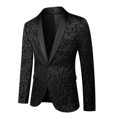 Men Suit Peak Single-Breasted Classic Tuxedo Wedding Business Dinner Feast - Picture 2 of 21