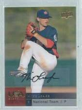MIKE LEAKE 2009 UPPER DECK USA BASEBALL AUTO PROSPECT