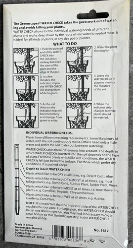 Greenscapes Water Check, 3 pack - No Guesswork Plant Watering Meter - Picture 2 of 2