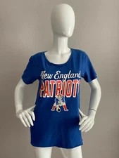Junk Food Womens GraphicbLogo Cotton NFL New England Patriots T Shirt Size S