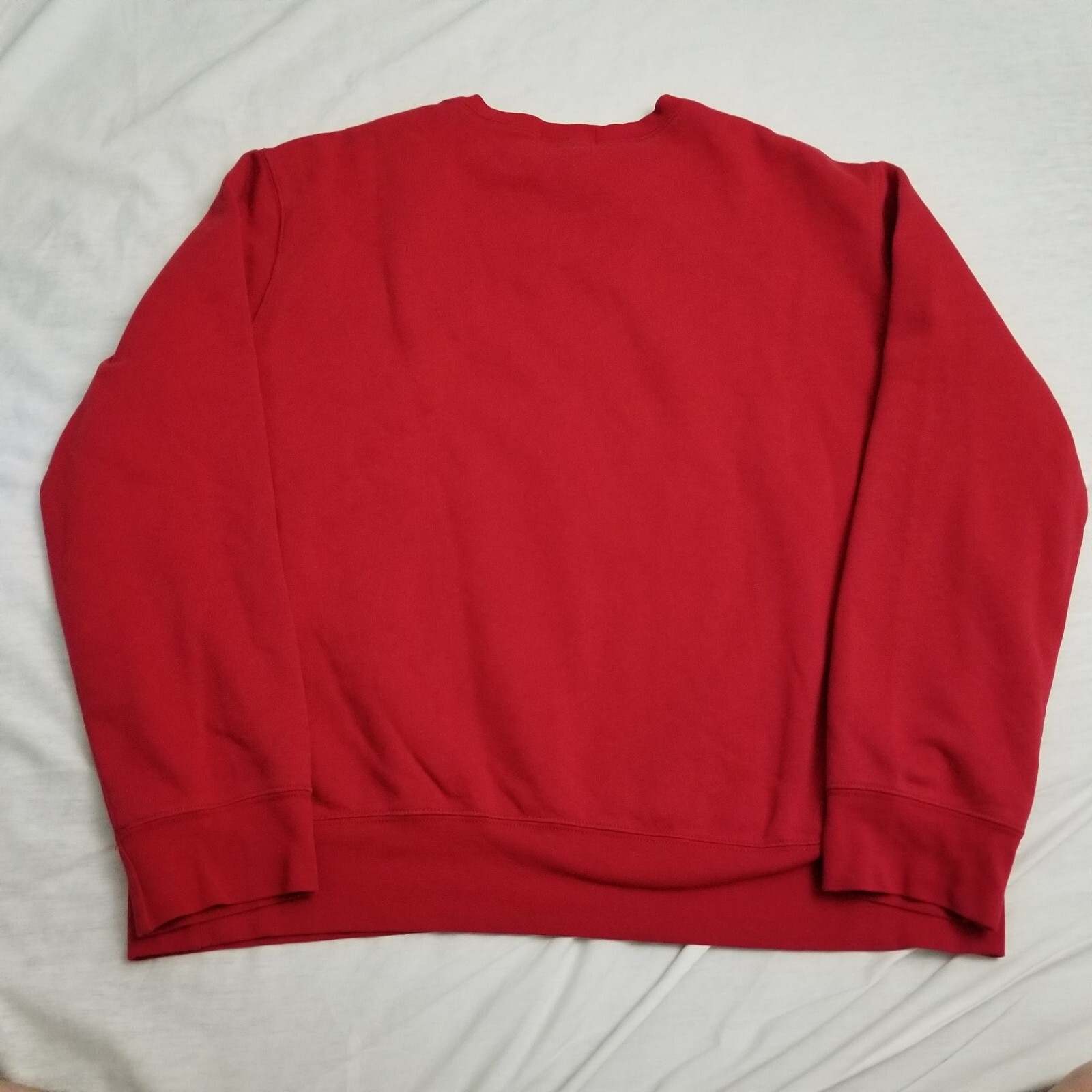 Polo Ralph Lauren Felpa Uomo XL Girocollo Rosso Blu Pony Pullover Maglione