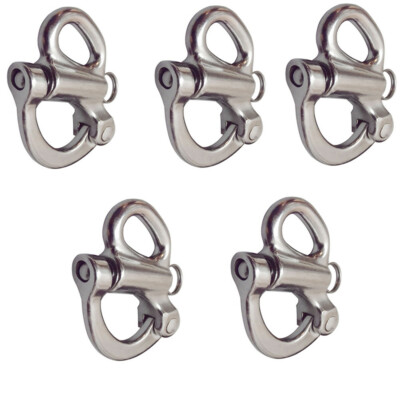 #ad #ad 5 PCS 2#x27;#x27; Fixed Eye Snap Shackle Fixeye SS316 Stainless Steel Shackle Fixed Bail $21.99
