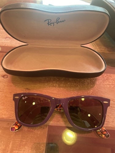 Ray Ban Viola Occhiali Donna Come Nuovi Usati Pochissime Volte Fantasia  Original | eBay