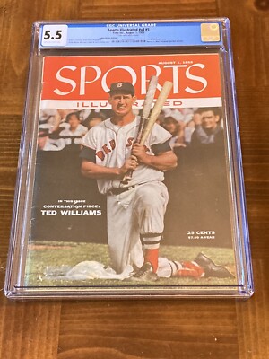 メル57545デットウィリアムスナロースプール収納ケース付き Ted Williams Sports Illustrated CGC 5.5 OW/W (Iconic 1st Cover