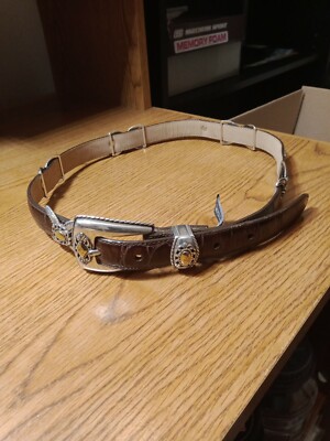 Brighton brown belt, silver/gold accents, NEW Sz S s-l400.jpg main image 4