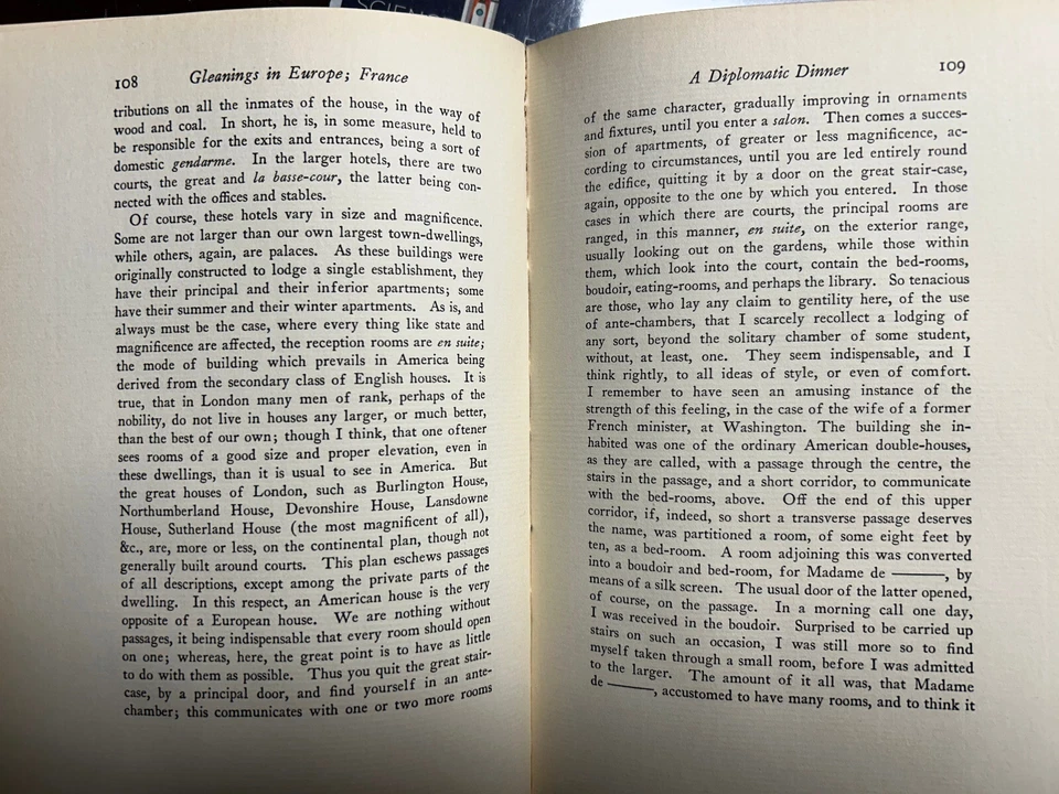 GLEANINGS IN EUROPE: FRANCE (WRITINGS OF JAMES FENIMORE By James Fenimore Cooper - Image 3 of 4