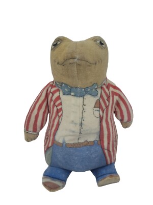 Rare Vintage Mr. Toad Wind In The Willows 1980 s The Toy Works Bean Bag Plush M