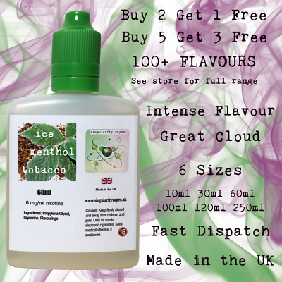 menthol tobacco e liquid Coastal Clouds E-Liquid Menthol Vape Juice - Pure