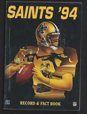 1994 Season Official NFL New Orleans Saints Media Guide Jim Finks Dedication