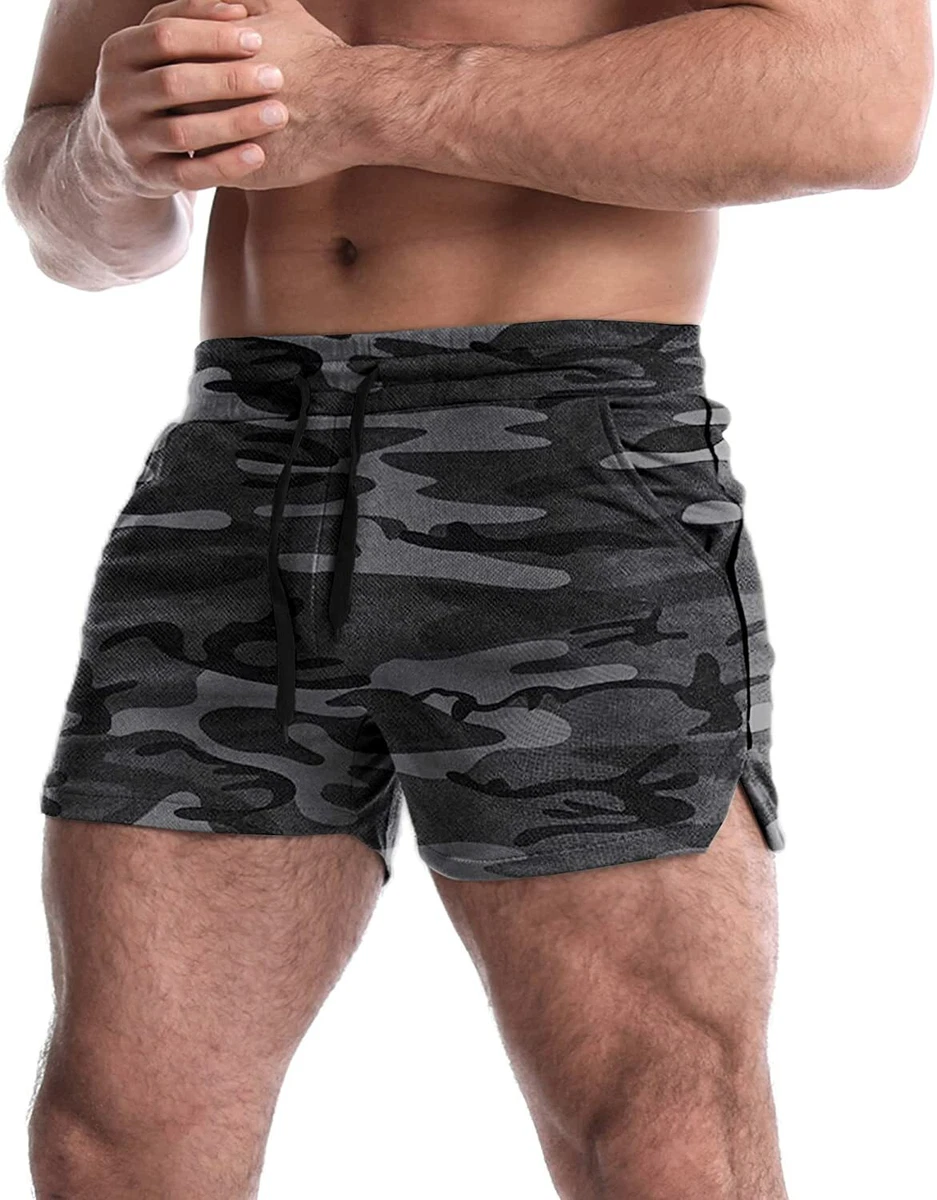 Best Deal for Mens Cotton Shorts 3 Inch Inseam Gym Workout Fitness Shorts