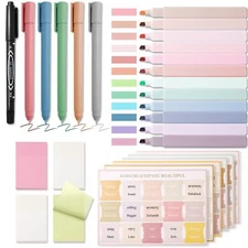 28 Pcs Bible Journaling Kit with 12 Pastel Highlighters and 90 Bible Tabs