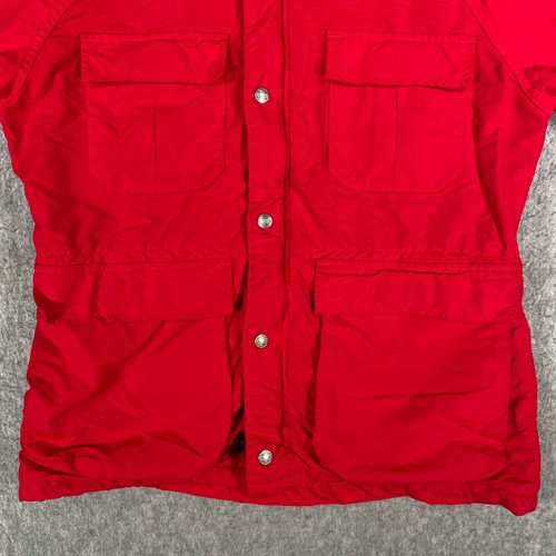 Vintage LL Bean Jacket Womens Medium Red Wool Tartan Inner Made USA Parka Coat - Picture 7 of 14