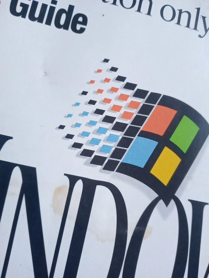 Libro impreso vintage temprano de Microsoft Windows para grupos de trabajo y MS-DOS EE. UU. en 1994 Foto 2 de 4