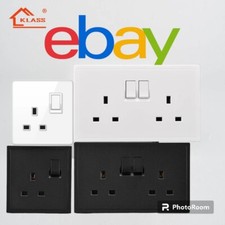 Switch Socket Scrawlles Wall Plug 13A UK Double&Single 2 Gang High Quality 
