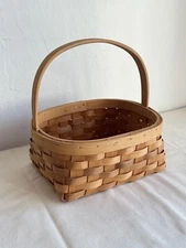 Handcrafted Rectangle Salt & Pepper Holder Basket with Handle