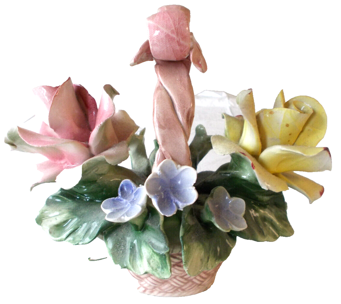 Vtg Nuova Italian Capodimonte Porcelain-Figurine Multi-Colored