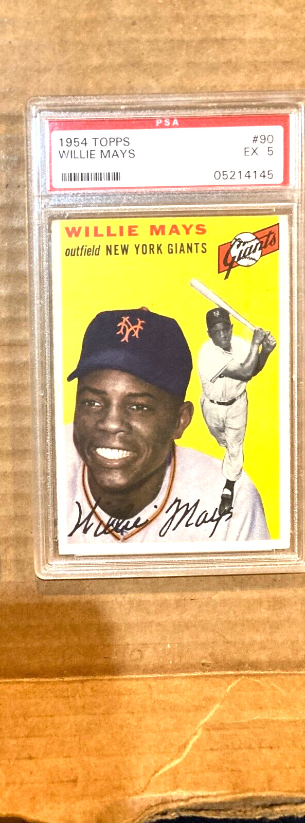 1954 Topps #90 Willie Mays New York Giants HOF PSA 5 EX "