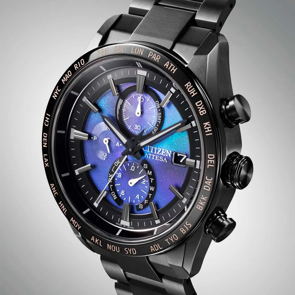 CITIZEN ATTESA AT8285-68Z HAKUTO-R Purple Dial Titanium
