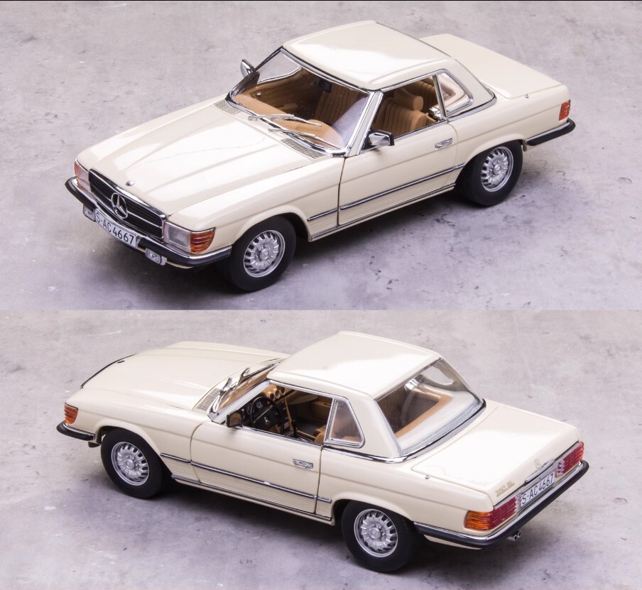 1: 18 Sun Star Mercedes Benz W107 350SL 1977 Sports Car Ivory